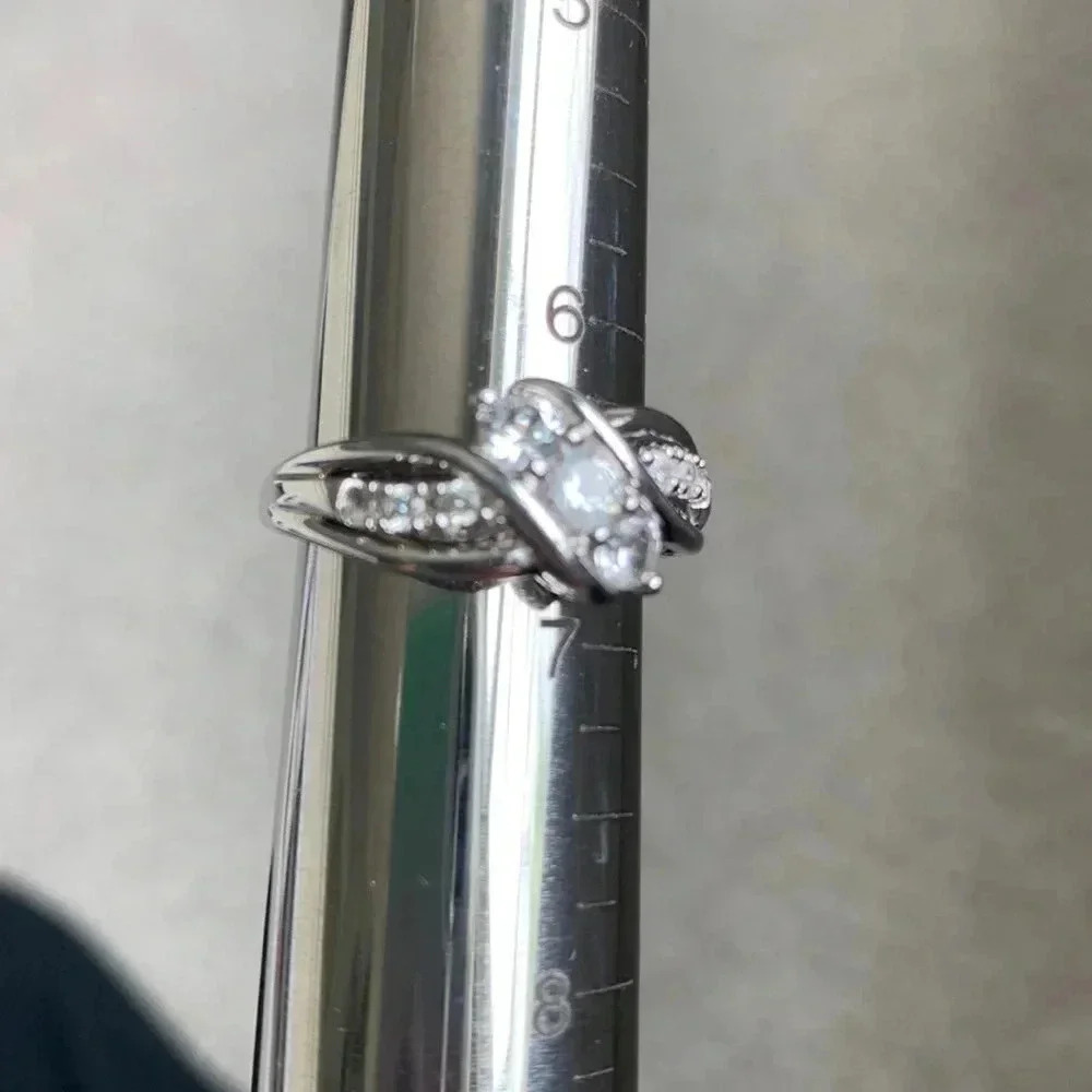 Sterling silver and CZ ring size 7